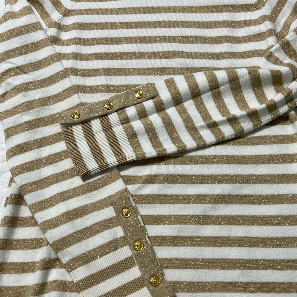 Lily Pulitzer Gold sparkly sweater.